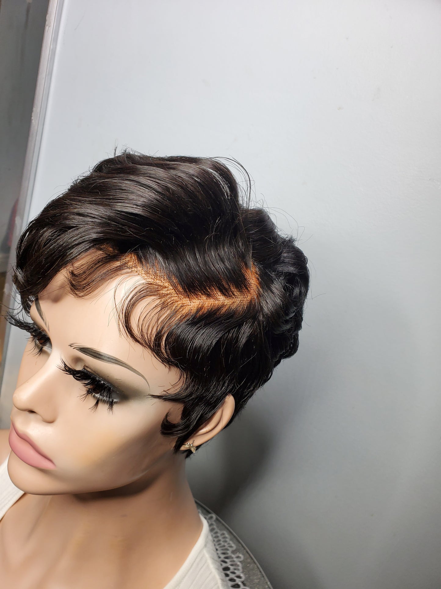 glueless frontal pixie wig by candyleehair