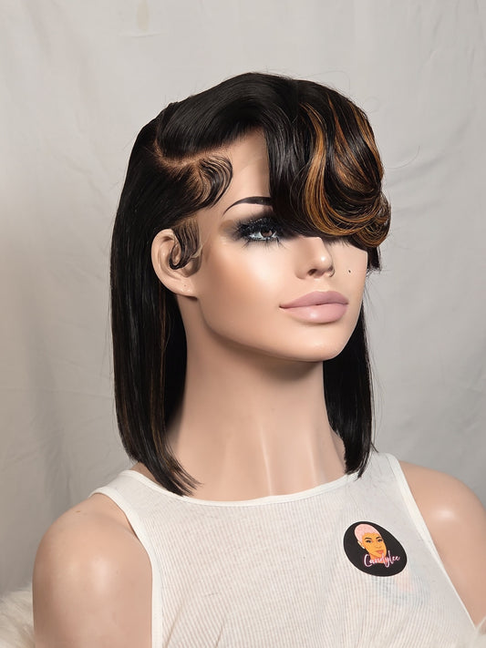 TINA - Luxury highlight bob with 5x5 lace closure wig