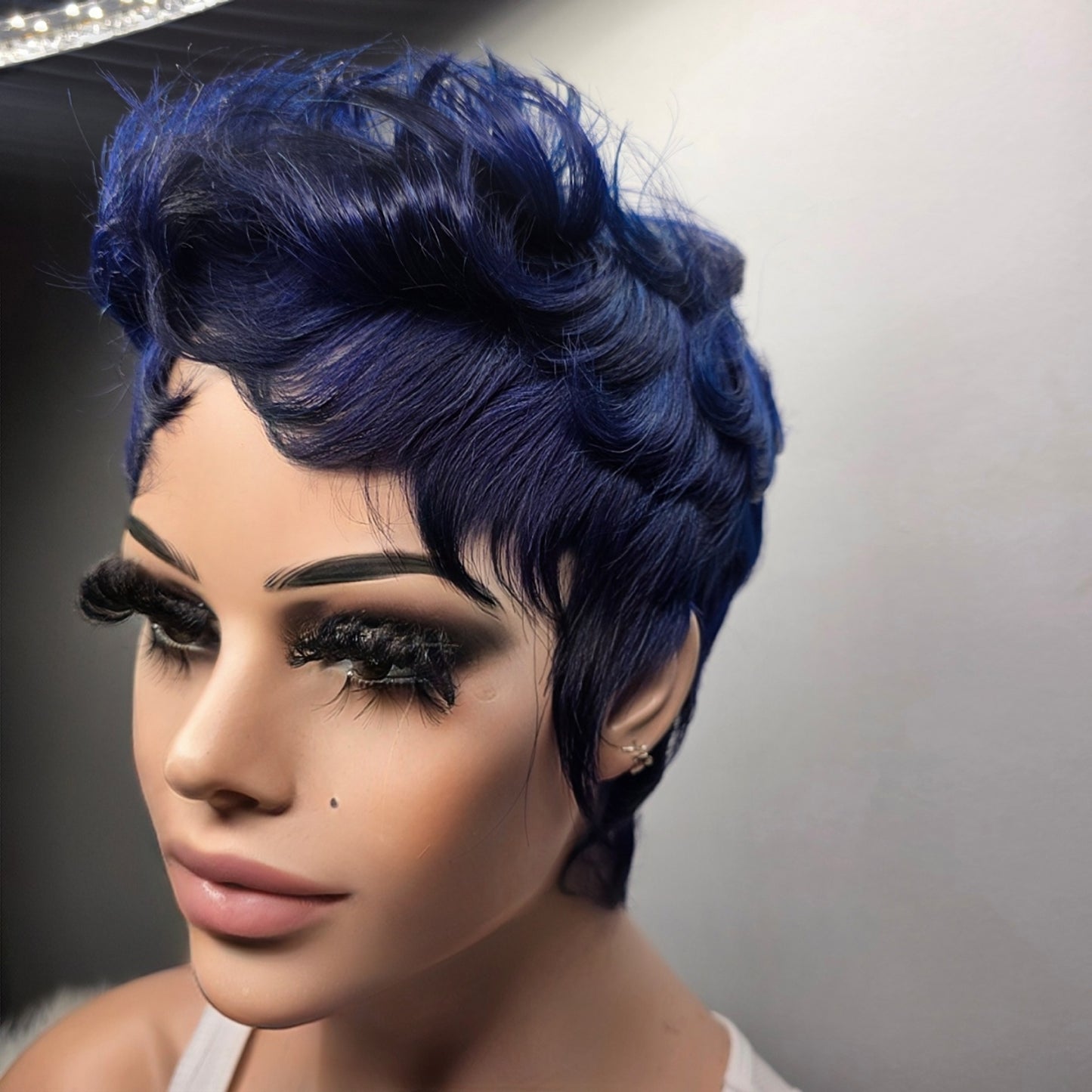 blue pixie cut ig by candyleehair - glueless wig for cinfient wome