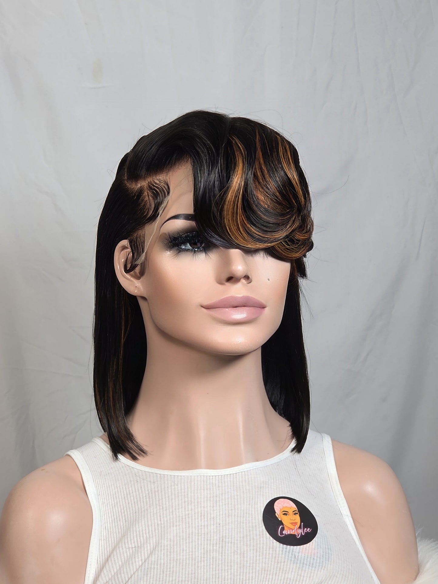 TINA - Luxury highlight bob with 5x5 lace closure wig