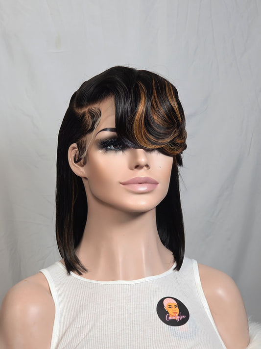TINA - Luxury highlight bob with 5x5 lace closure wig