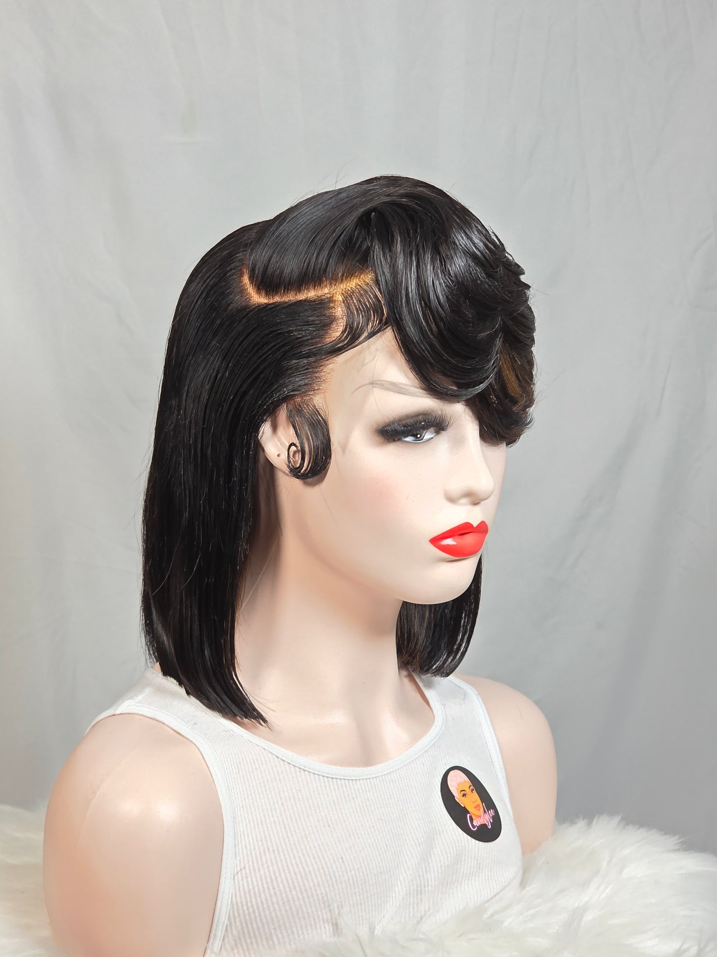 ROYAL - Luxury honey highlight side sweep bob with 5x5 closure wig