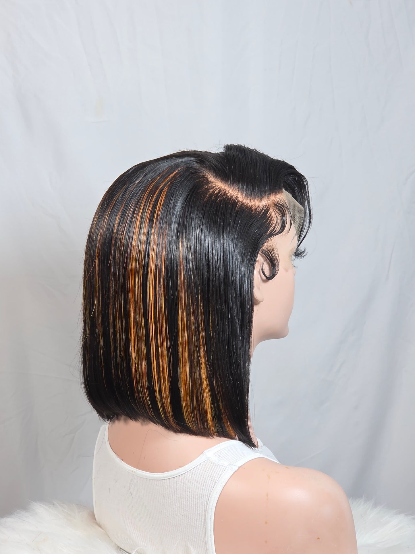 TINA - Luxury highlight bob with 5x5 lace closure wig