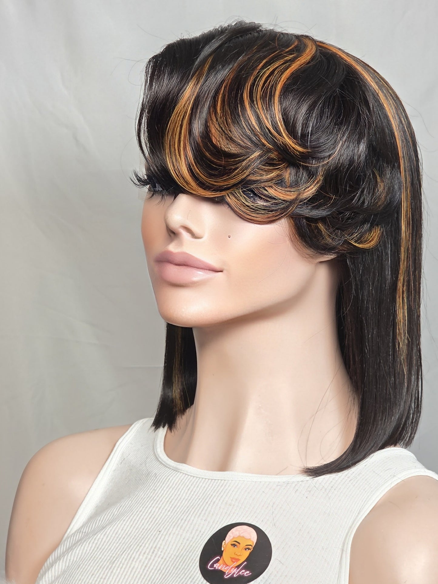 TINA - Luxury highlight bob with 5x5 lace closure wig